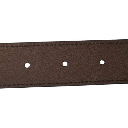 Gucci GG Supreme Monogram Matte Plutone Calfskin Double G 30mm Belt 90 36 Beige Ebony New Acero 4 of 5