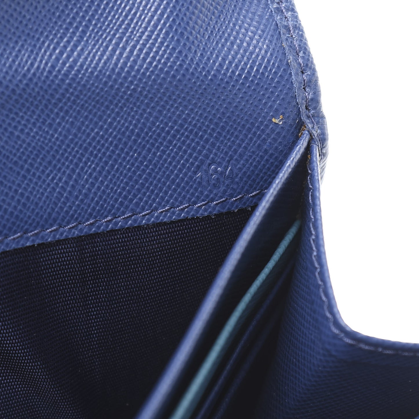 Saffiano Metal Continental Flap Travel Wallet Bluette