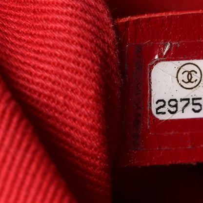 Chanel Mixed Fibers Striped Deauville Drawstring Bag Red 7 of 10