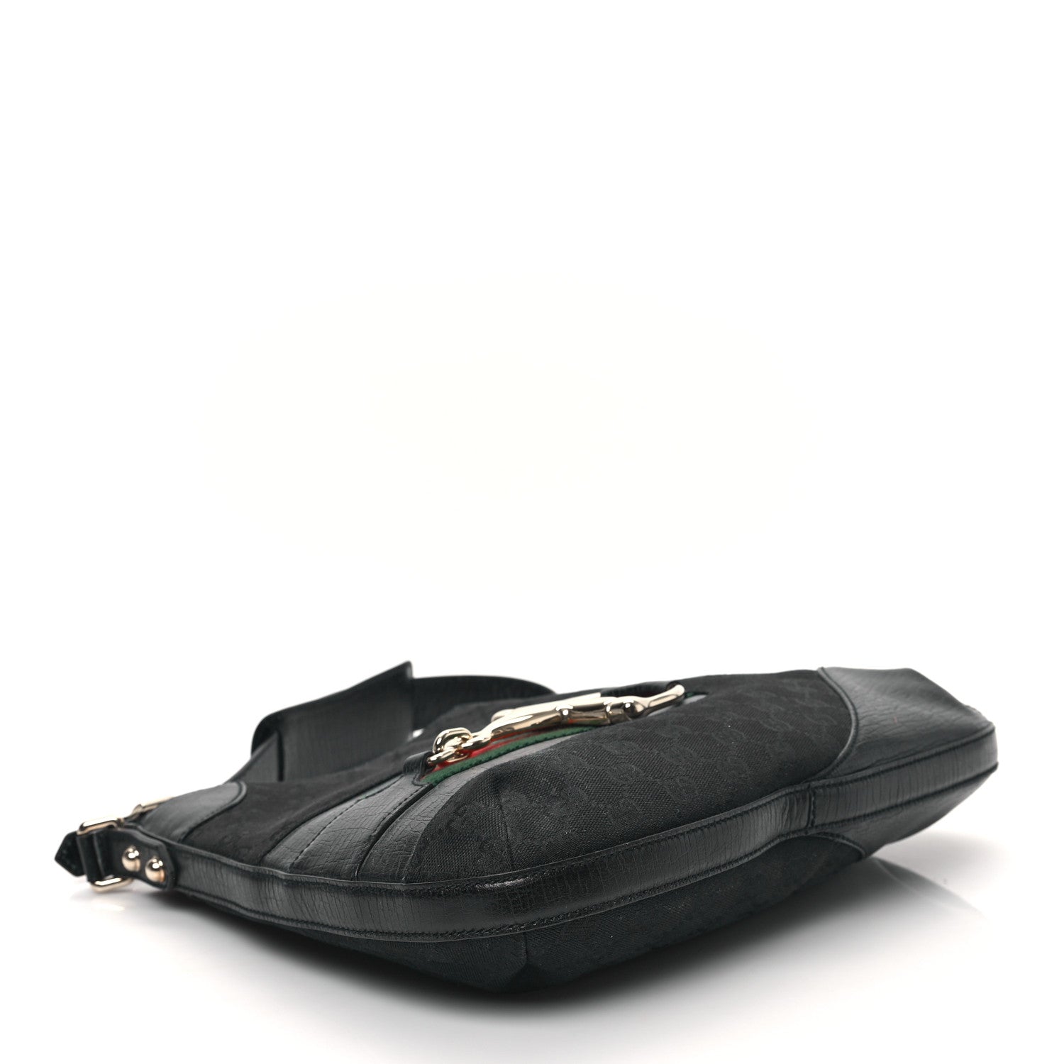 Gucci Monogram Web Hasler Hobo Black 4 of 10