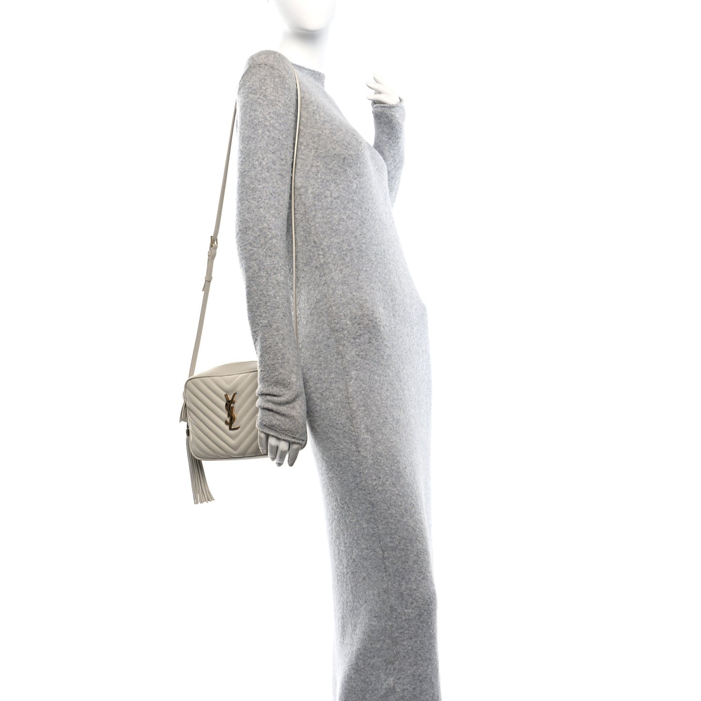 Calfskin Matelasse Monogram Lou Camera Bag Blanc Vintage
