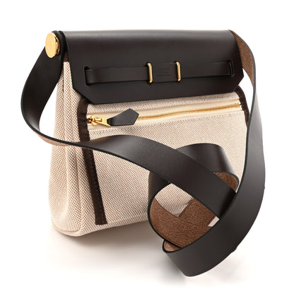 Hermes Military Toile Vache Hunter Herbag Zip Retourne 20 Ecru Beige Ebene 2 of 11