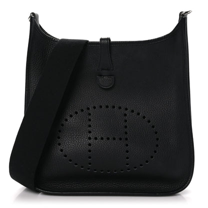 Hermes Taurillon Clemence Evelyne PM Black 1 of 11