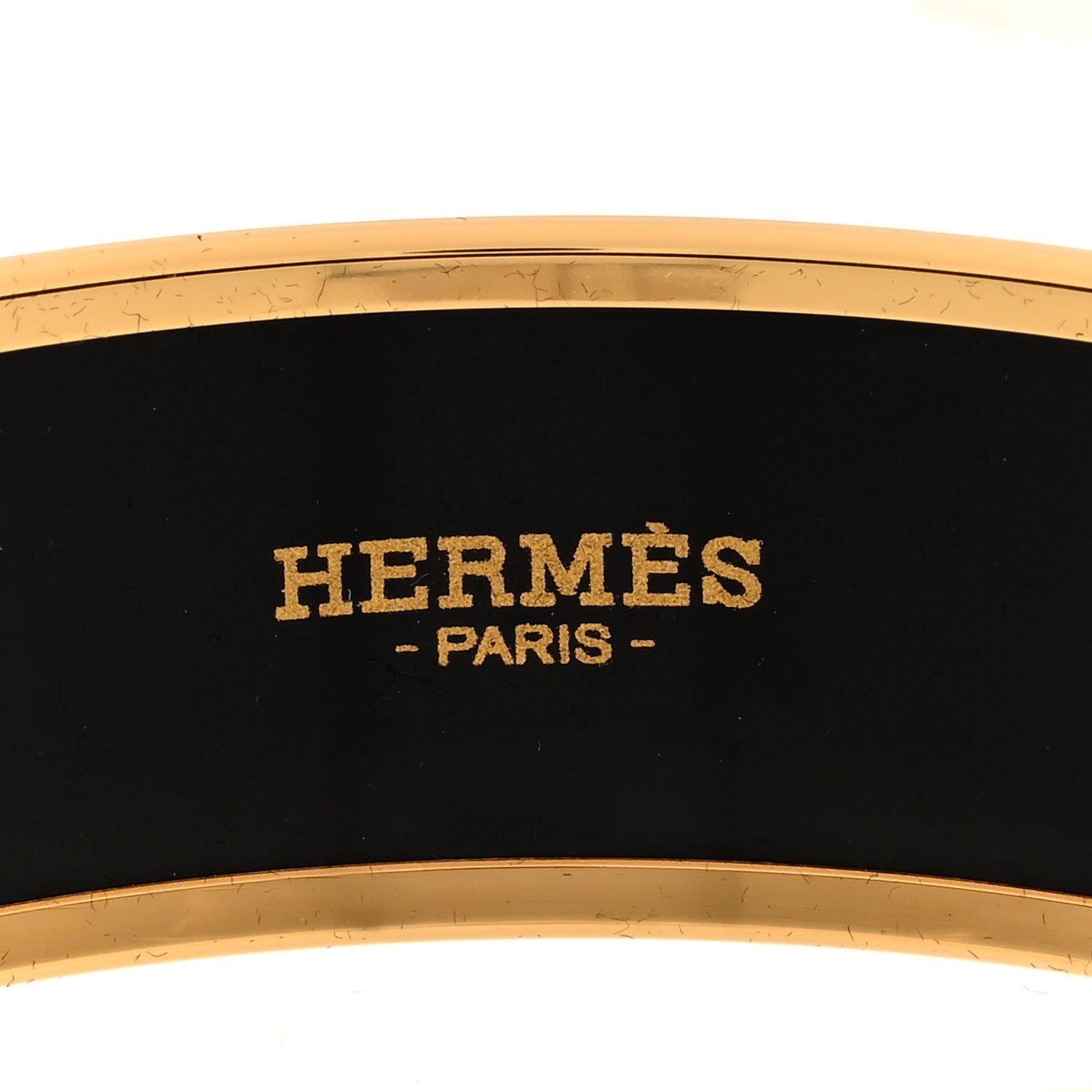 Hermes Enamel Printed Chevron Wide Bracelet 65 White 4 of 4