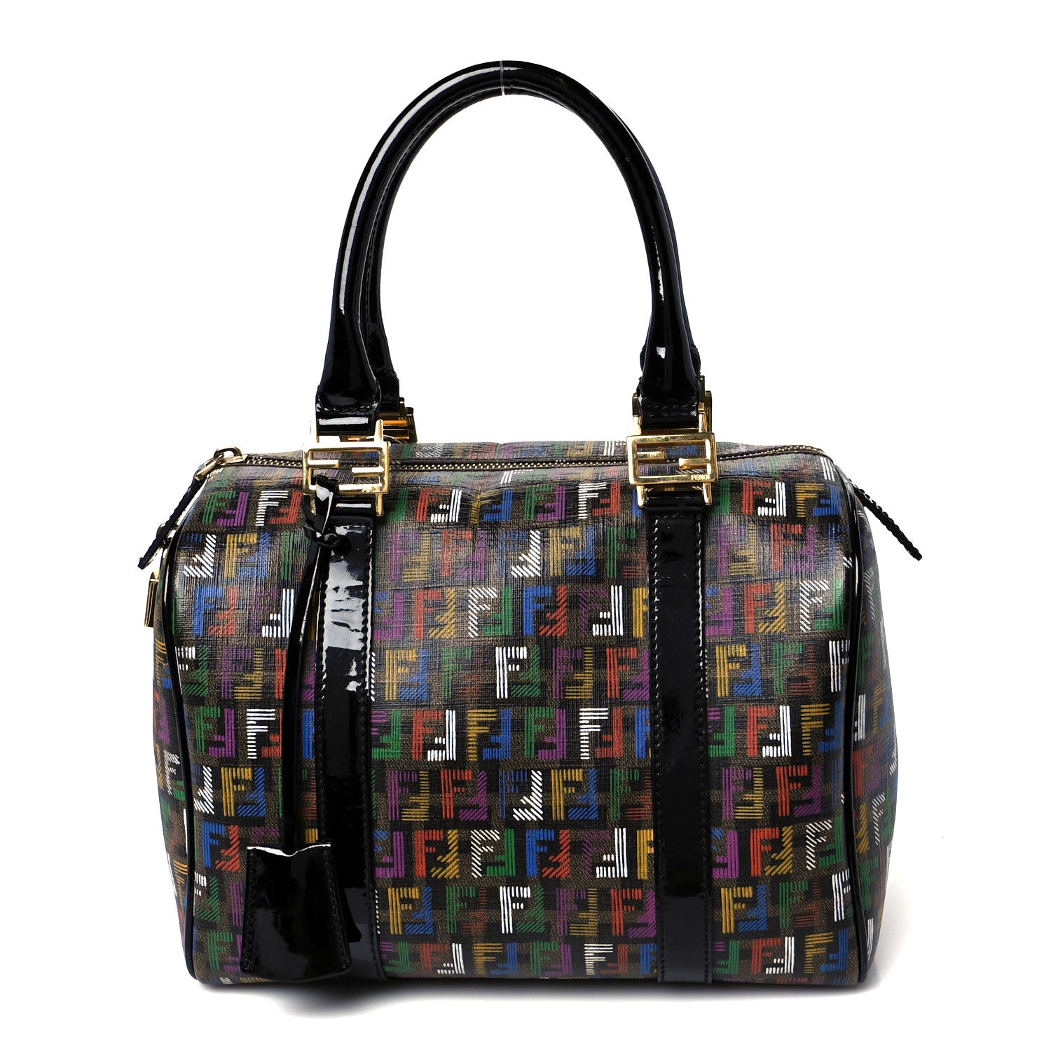 Fendi Zucchino Spalmati Vitello FF Multicolor Forever Boston Multicolor Black 1 of 11