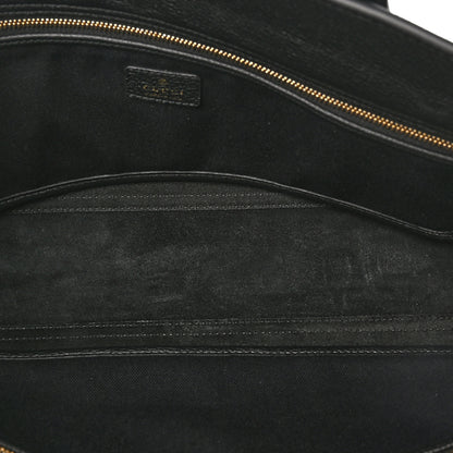 Gucci Grained Calfskin Medium Jackie Top Handle Bag Black 5 of 10