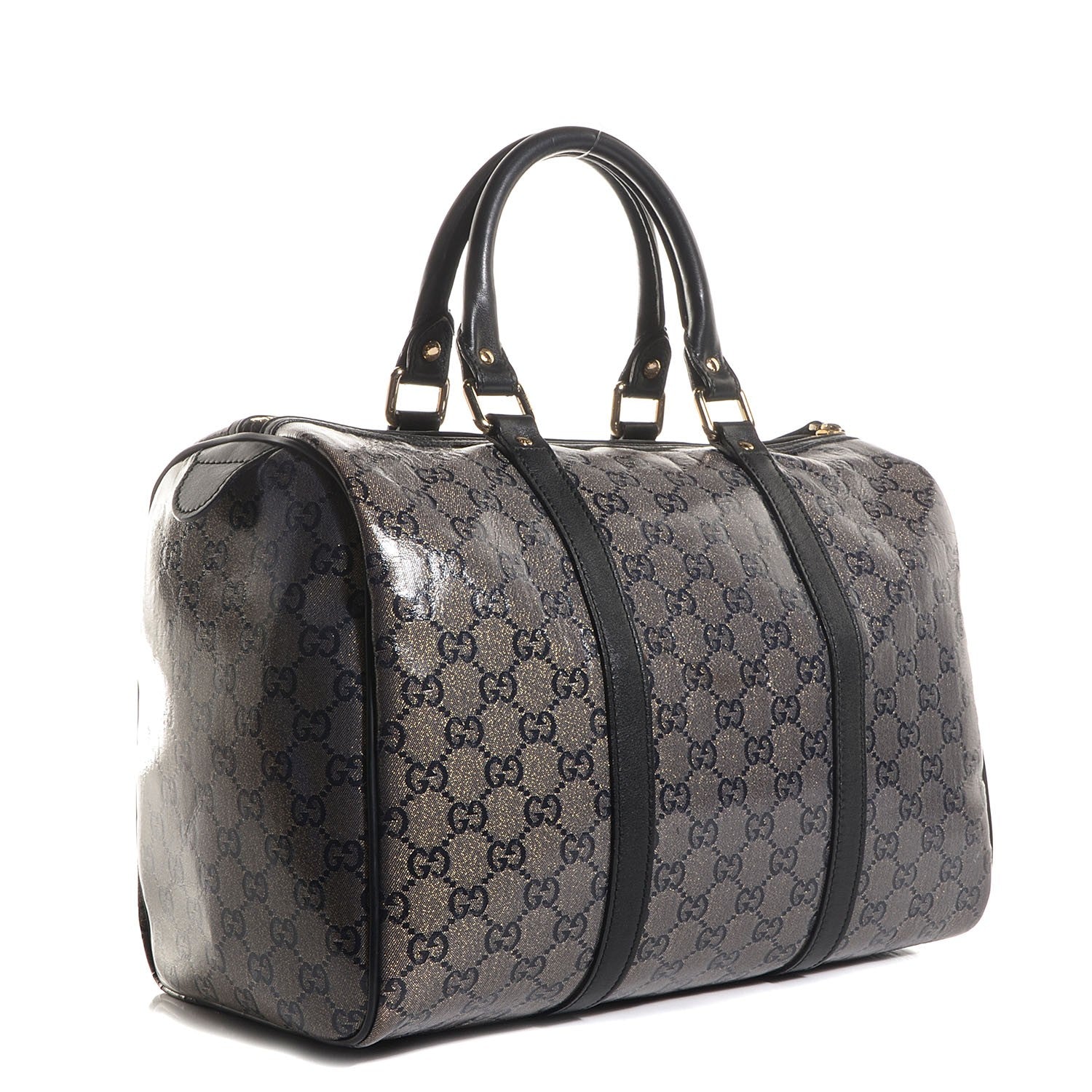 Gucci Crystal Monogram Medium Joy Boston Black 3 of 7