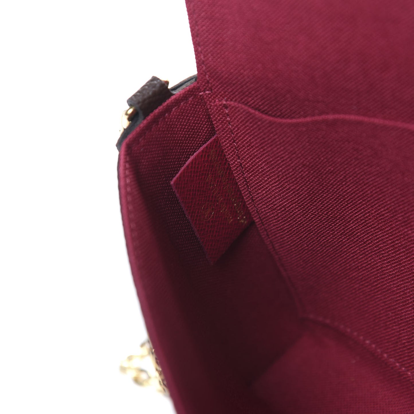 Monogram Pochette Felicie Chain Wallet Fuchsia