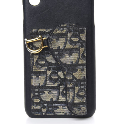 Christian Dior Oblique Calfskin Saddle iPhone XS Max Case Blue 7 of 8