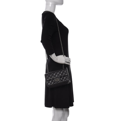 Chanel Goatskin Quilted 2.55 Reissue Mini Flap Dark Silver 2 of 11