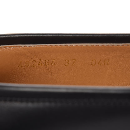 Gucci Calfskin Womens Jordaan Loafers 37 Black 8 of 9
