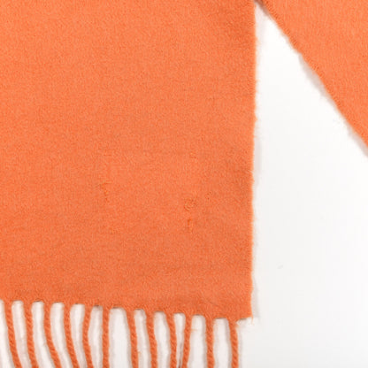 Hermes Cashmere Fringe Scarf Orange 3 of 4