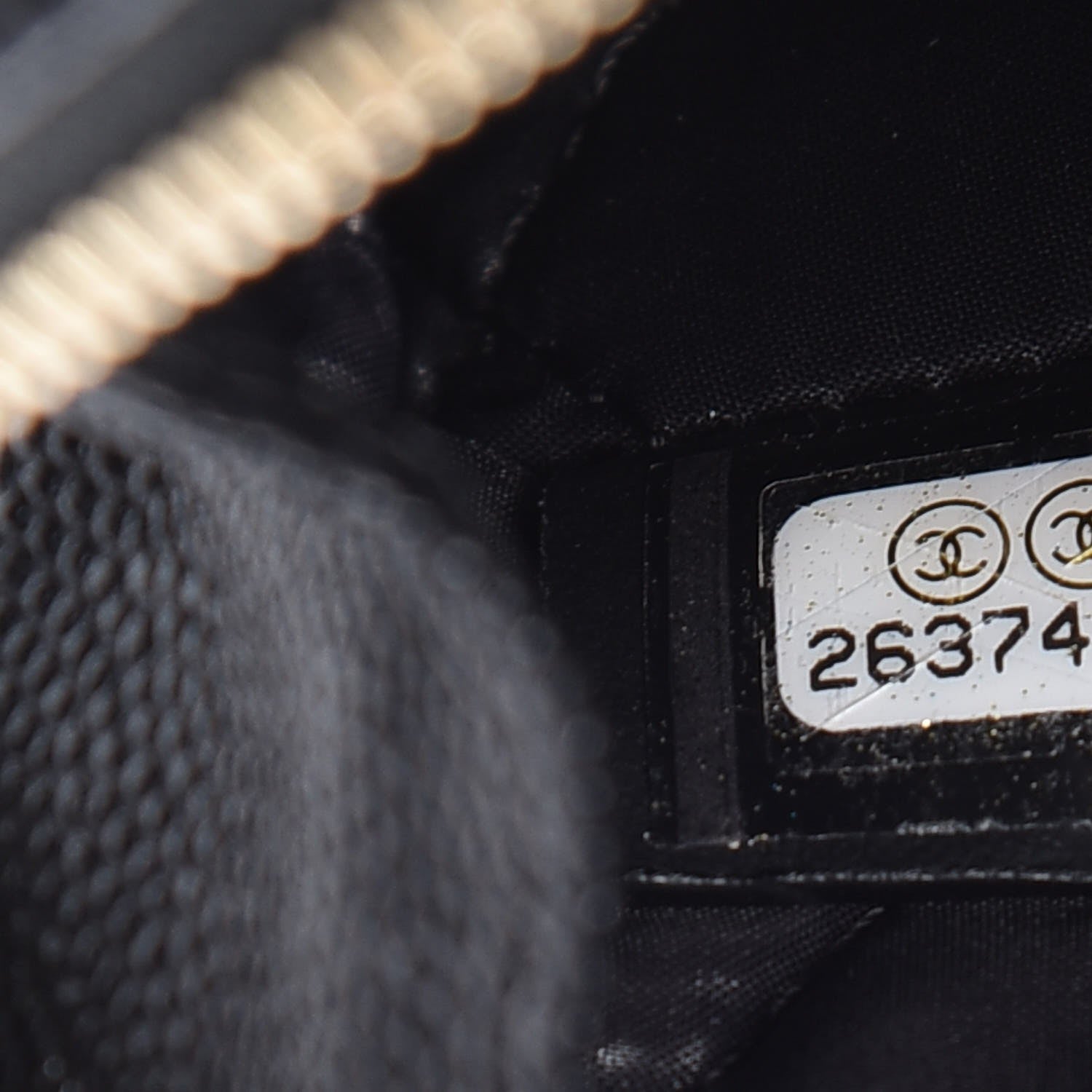 Chanel Caviar Quilted Small Curvy Pouch Cosmetic Case Black 7 of 8