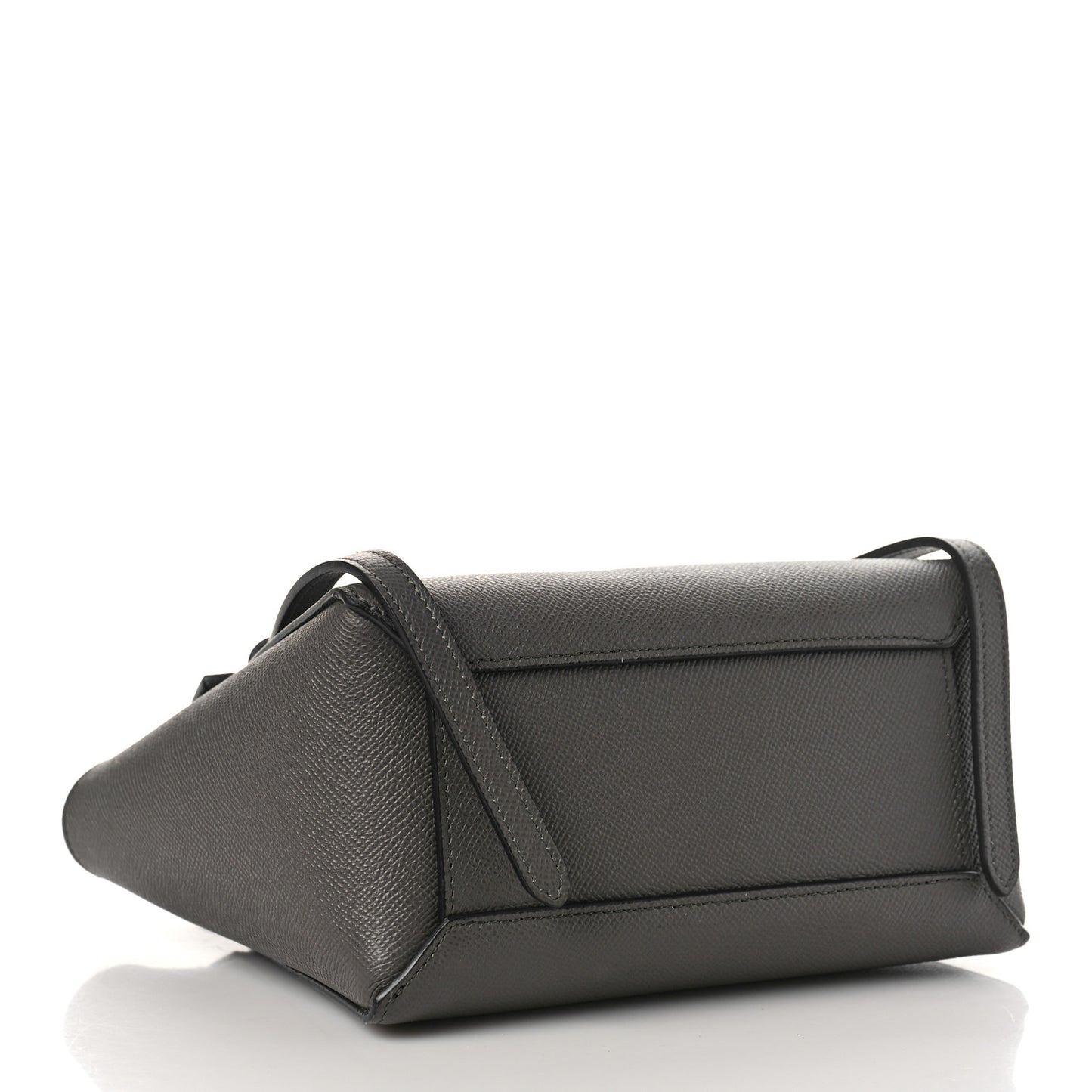 Grained Calfskin Nano Belt Bag Grey