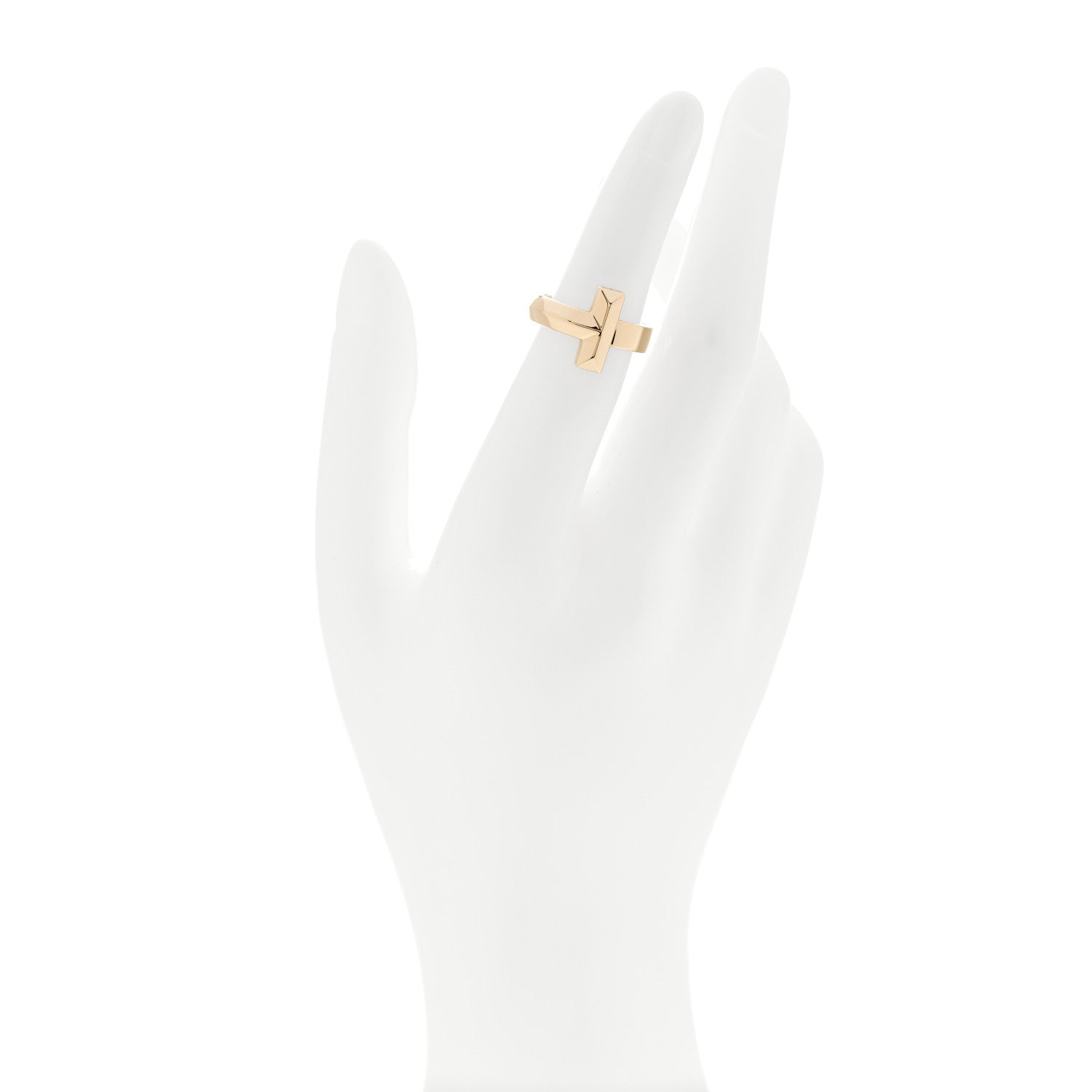 Tiffany 18K Yellow Gold 4.5mm T T1 Ring 49 4.75 2 of 4