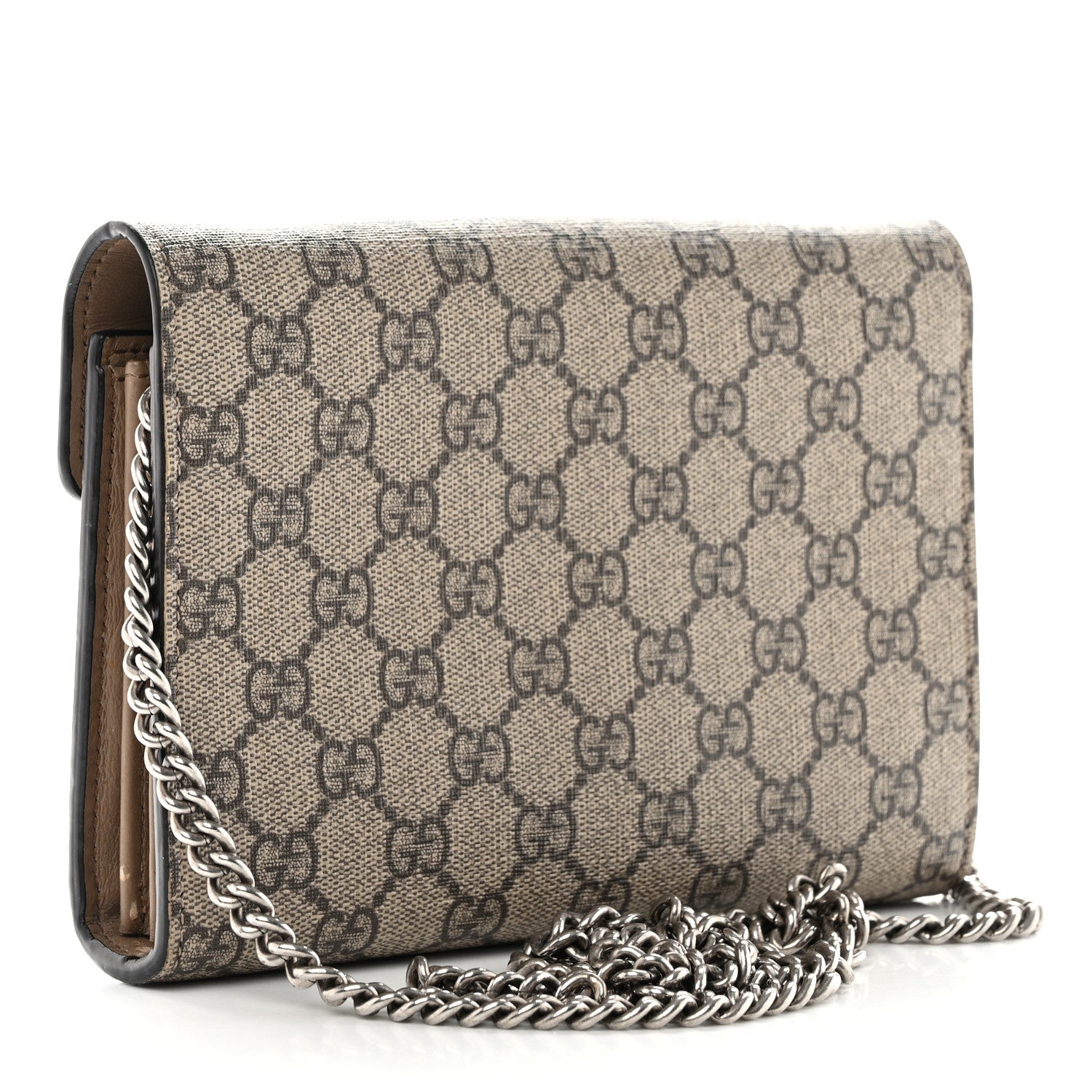 Gucci GG Supreme Monogram Mini Dionysus Chain Wallet Beige Taupe 3 of 13