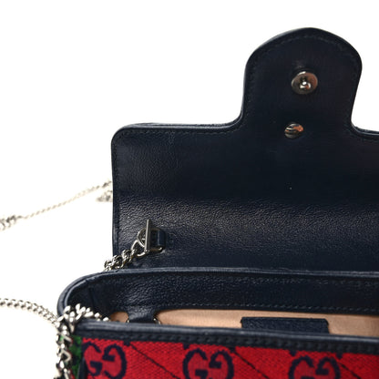 Gucci Monogram Multicolor Matelasse Diagonal Super Mini GG Marmont Shoulder Bag Pink Blue Red Yellow Green 10 of 10