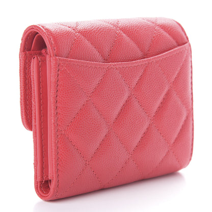 Chanel Caviar Quilted Small Flap Wallet Red 3 of 8