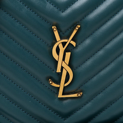 Saint Laurent Calfskin Matelasse Monogram Lou Camera Bag Sea Turquoise 7 of 11