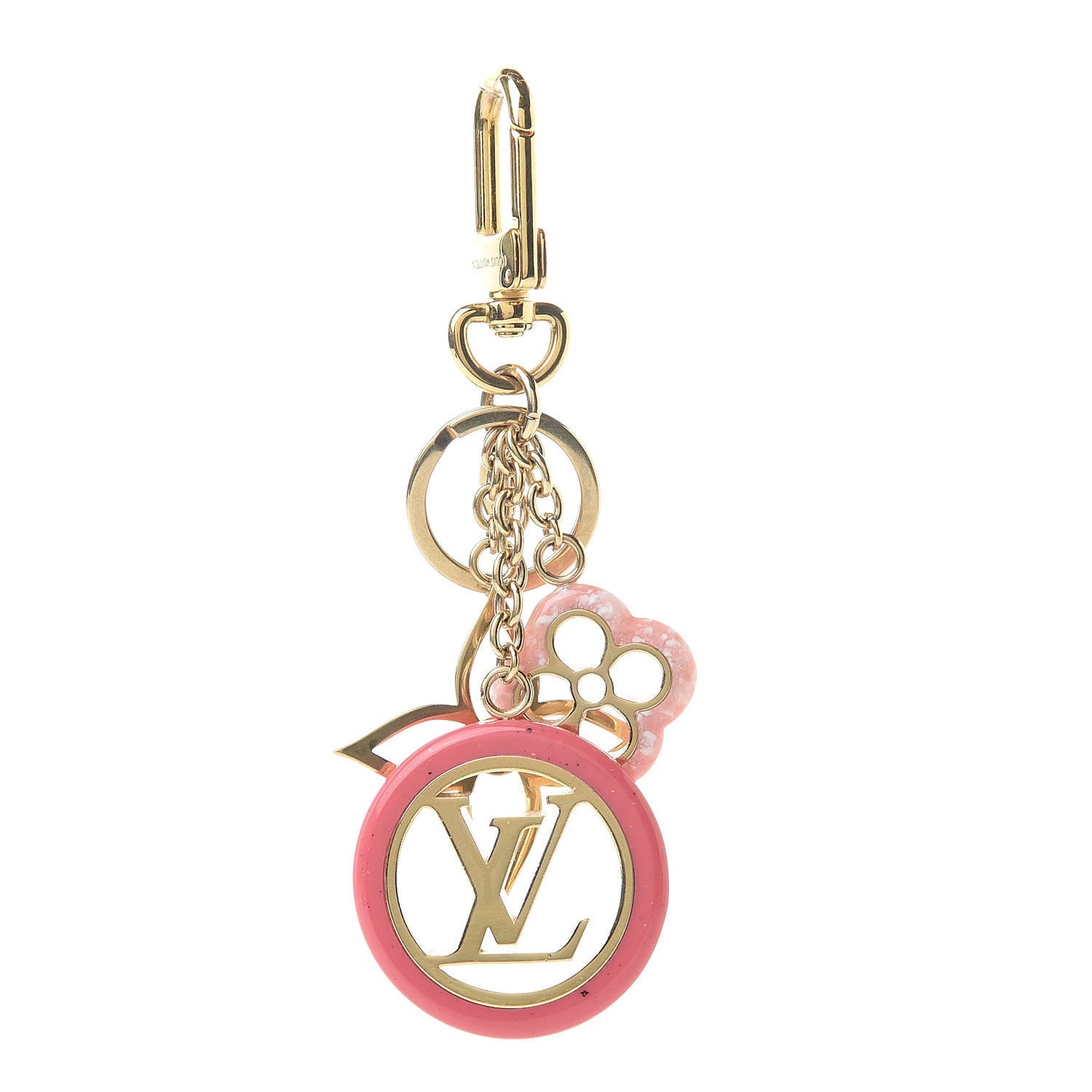 Colorline Bag Charm Key Holder Pink Glitter