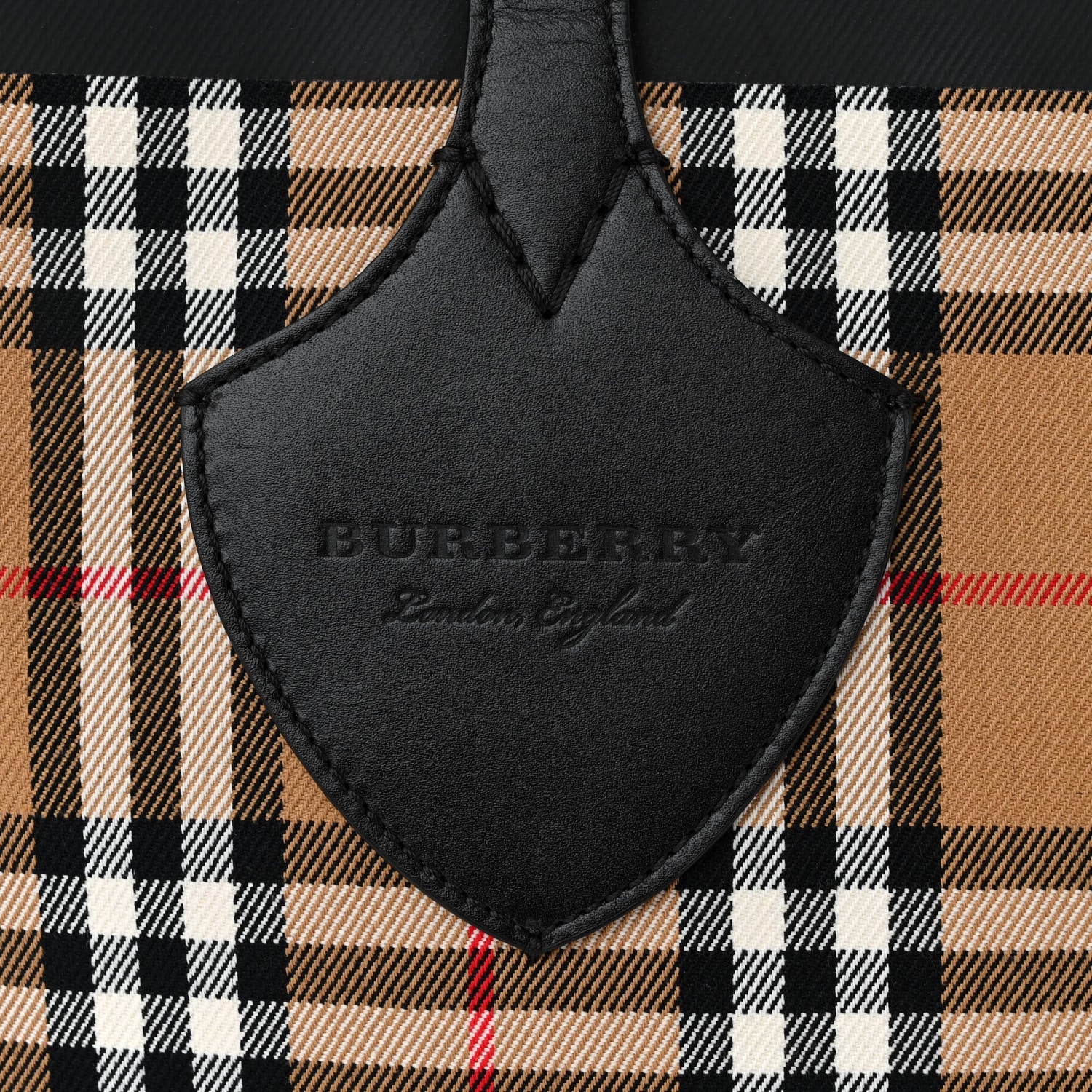 Burberry Vintage Check Medium The Giant Reversible Tote Antique Yellow Bright Red 10 of 17