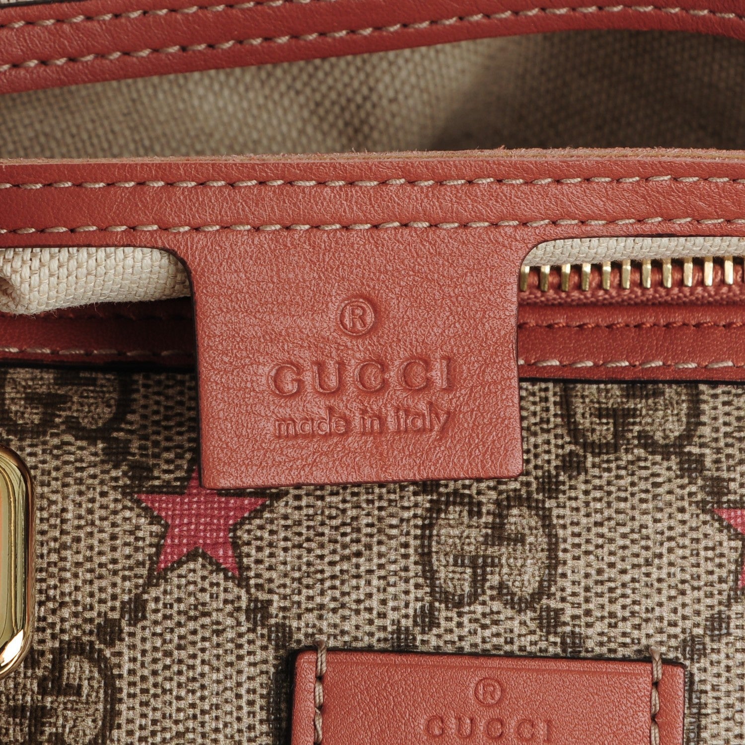 Gucci GG Supreme Stars Medium Joy Boston Pink 6 of 7