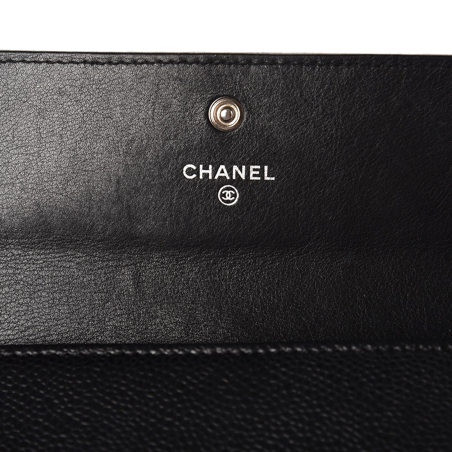 Caviar Timeless CC Large Gusset Flap Wallet Black