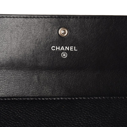 Chanel Caviar Timeless CC Large Gusset Flap Wallet Black 6 of 9
