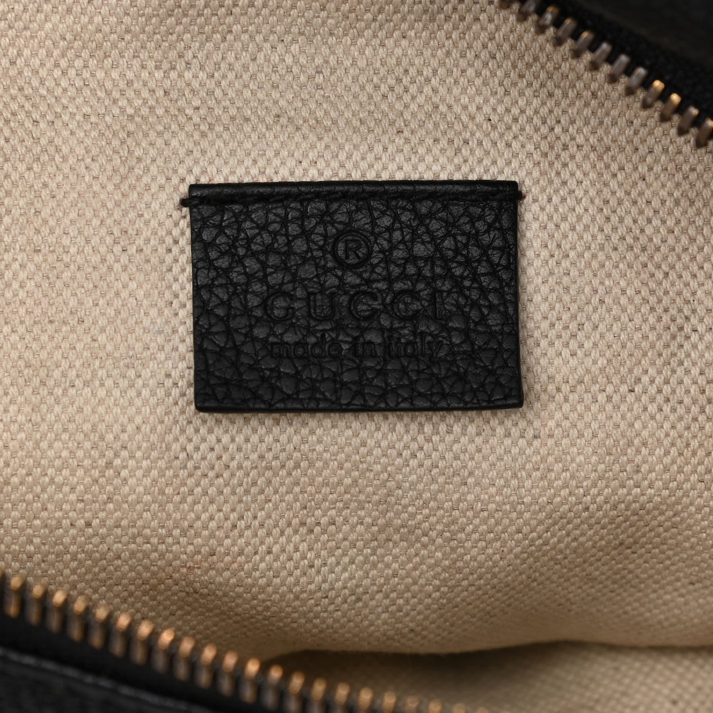 Grained Calfskin Logo Belt Bag Black