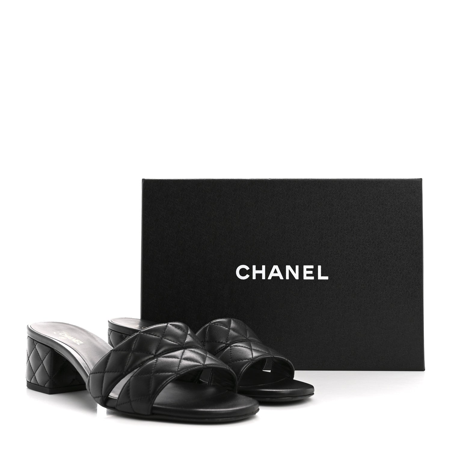 Chanel Lambskin Quilted Mules 40 Black 10 of 10