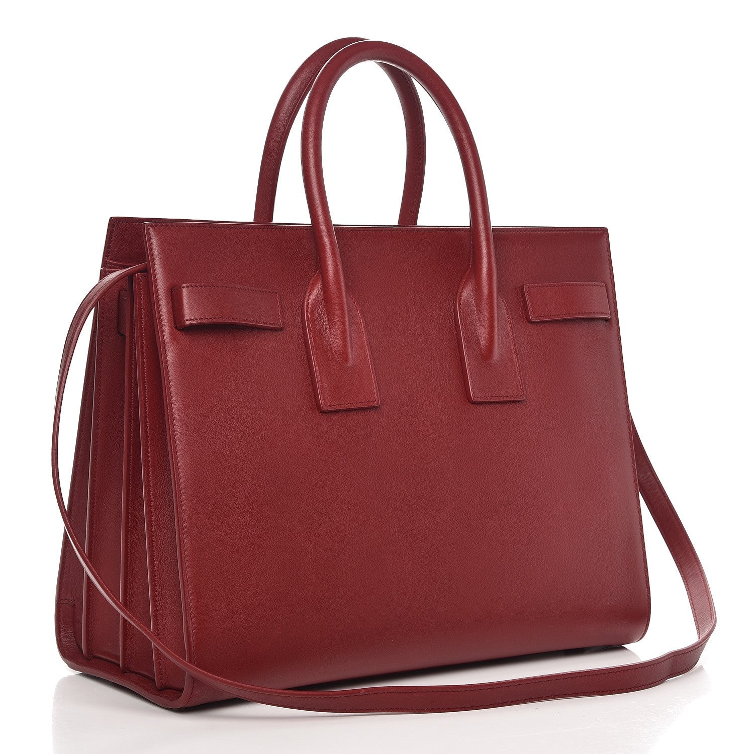 Saint Laurent Calfskin Small Sac De Jour Oxblood 4 of 12