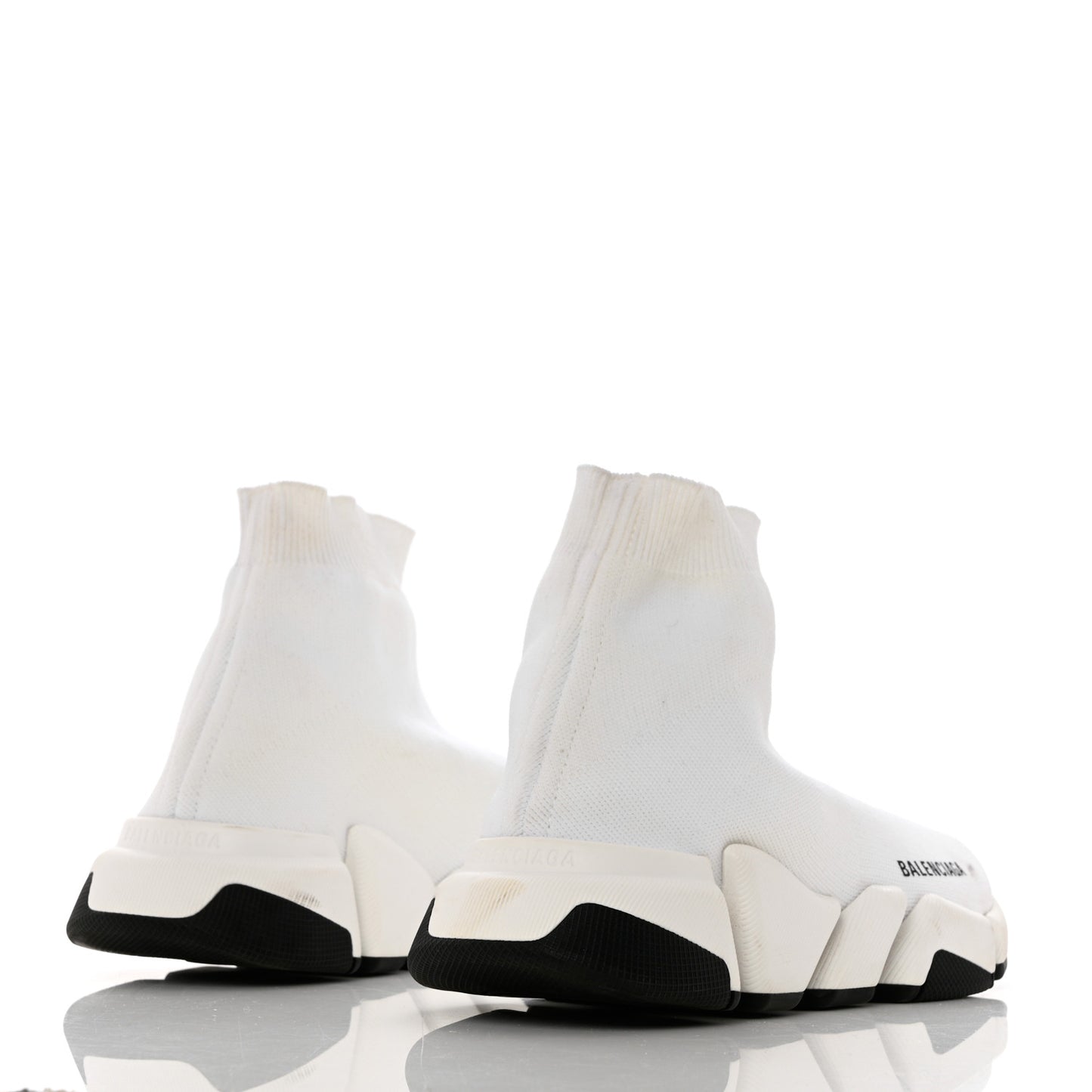 Technical 3D Recycled Knit Bi-Color Sole Womens Speed 2.0 Sneakers 39 White Black