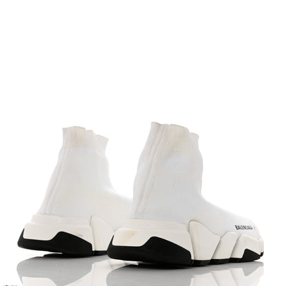 Balenciaga Technical 3D Recycled Knit Bi-Color Sole Womens Speed 2.0 Sneakers 39 White Black 4 of 11