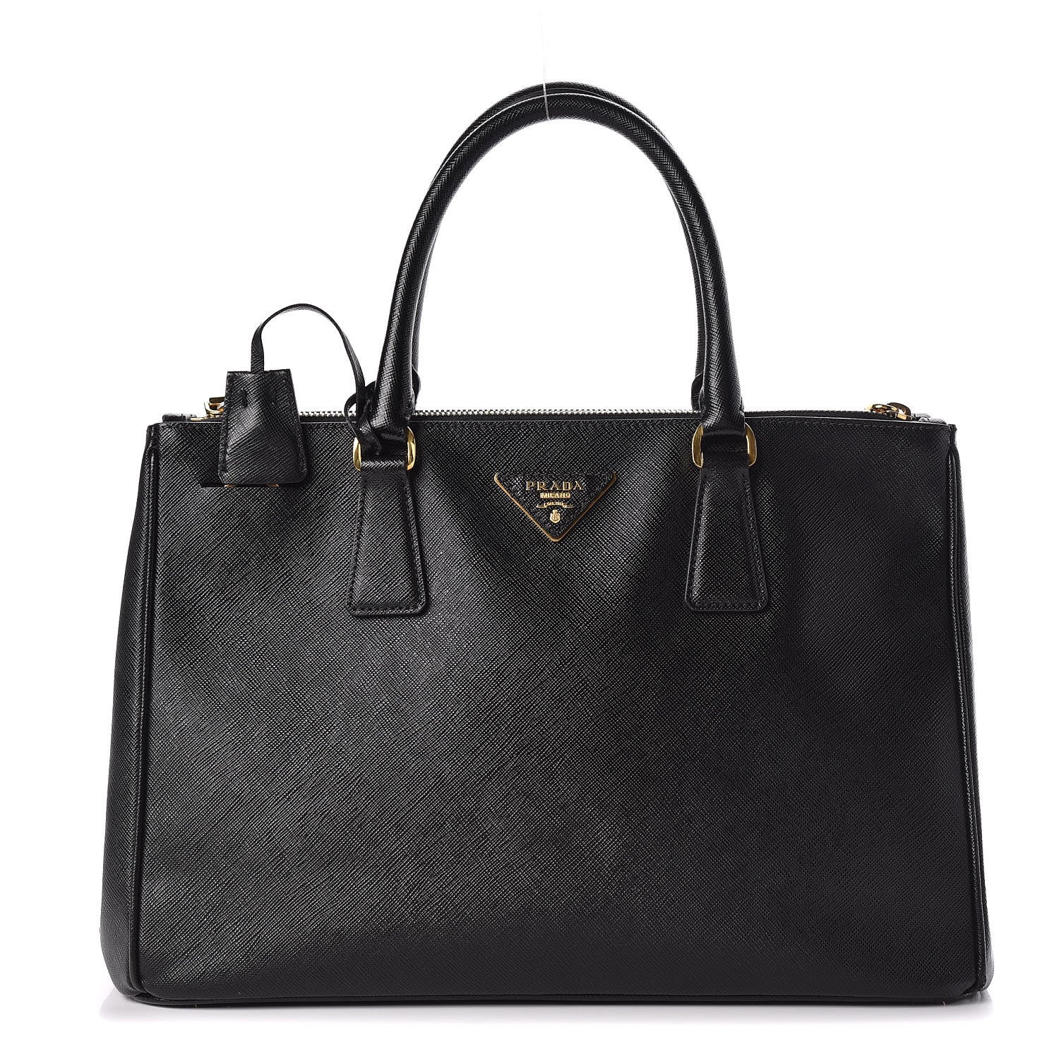 Prada Saffiano Medium Galleria Double Zip Tote Black 1 of 12