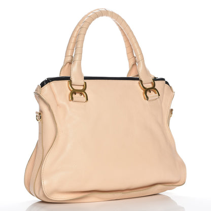 Chloe Calfskin Braided Medium Marcie Satchel Nude Pink 3 of 8