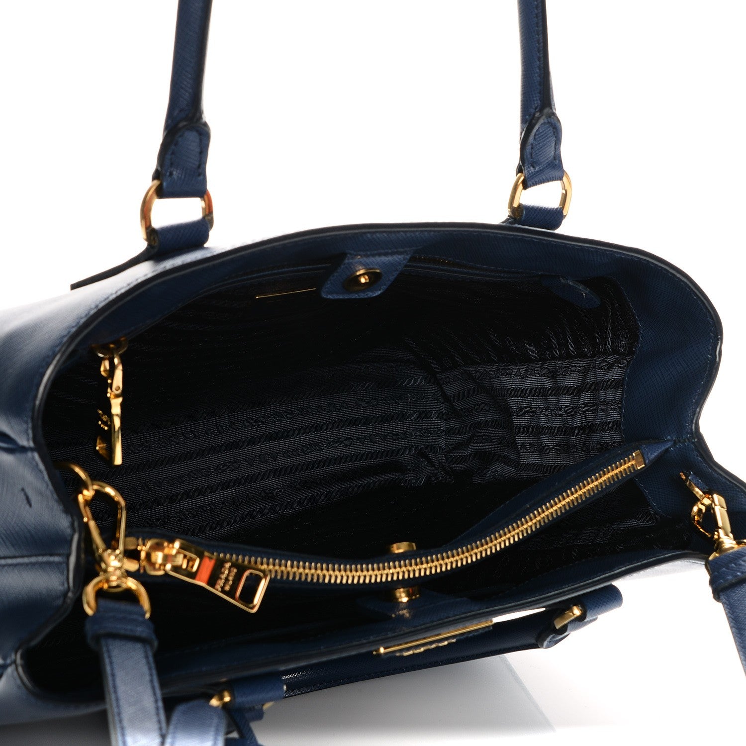 Prada Saffiano Lux Medium Tote Bluette 6 of 8