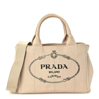 Prada Canapa Small Logo Tote Corda 1 of 12