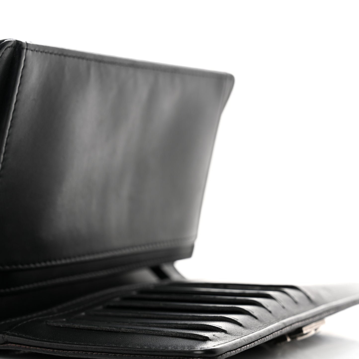 Caviar Quilted Boy Yen Wallet Black