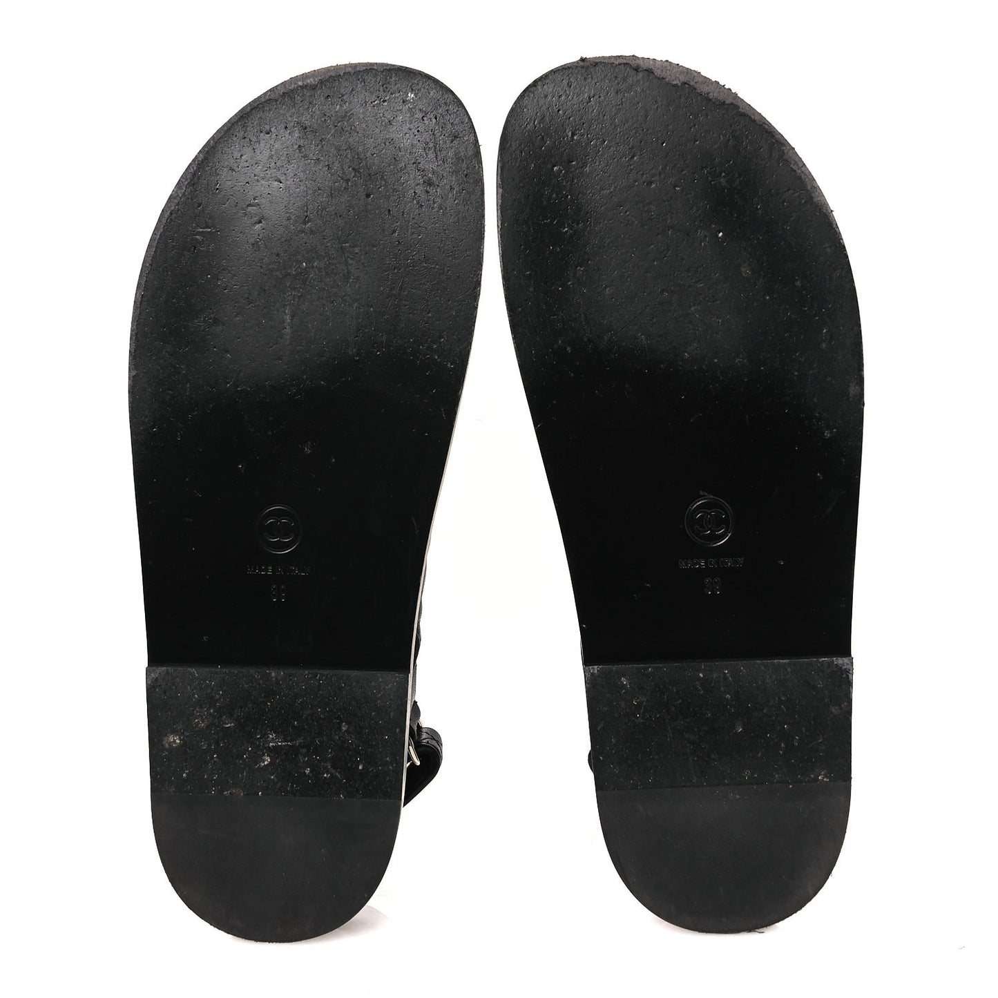Lambskin Velcro Dad Sandals 39 Black