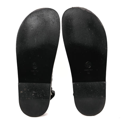 Chanel Lambskin Velcro Dad Sandals 39 Black 7 of 10