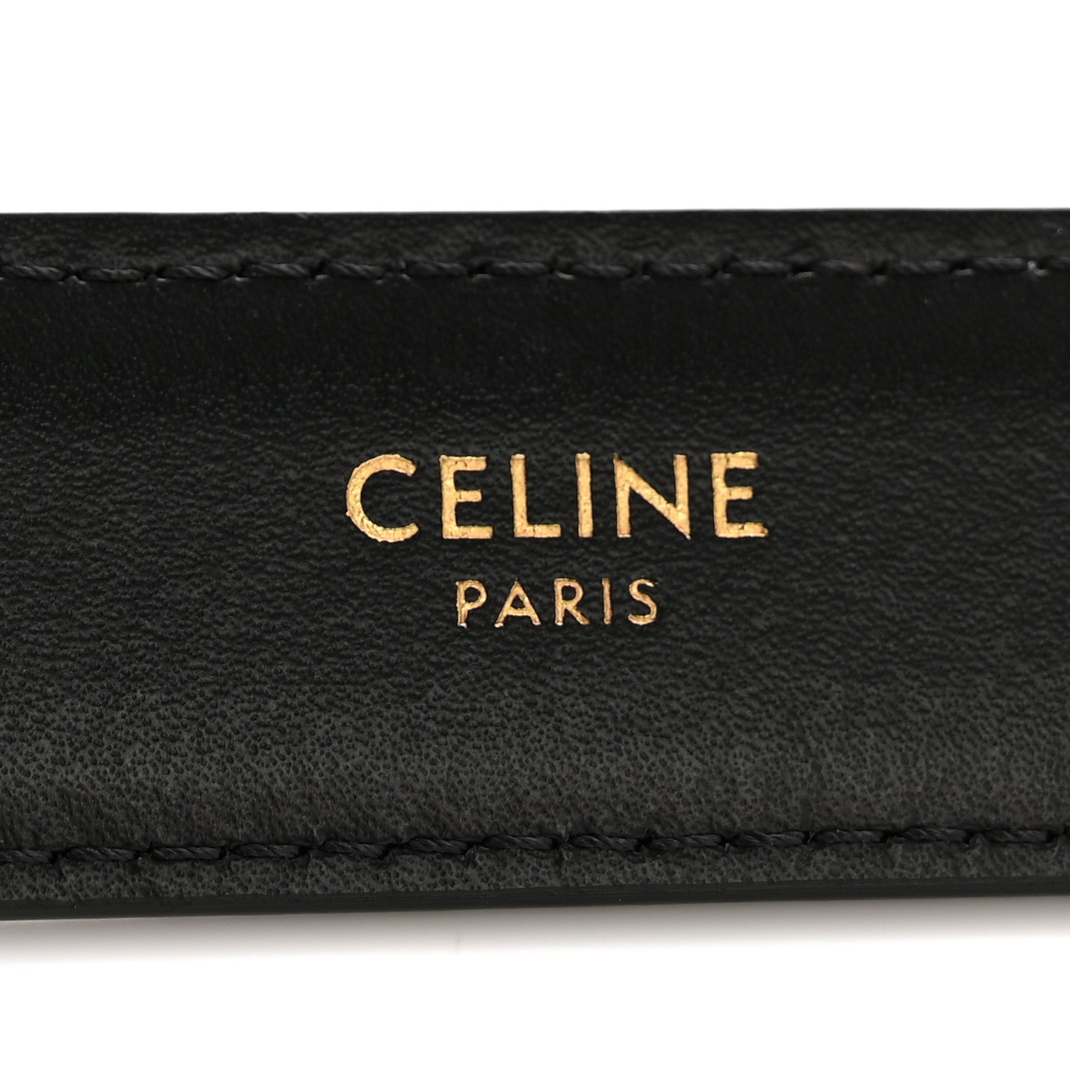 Celine Box Calfskin Medium 25mm Triomphe 75 30 Belt Black 5 of 9