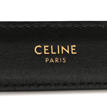 Celine Box Calfskin Medium 25mm Triomphe 75 30 Belt Black 5 of 9
