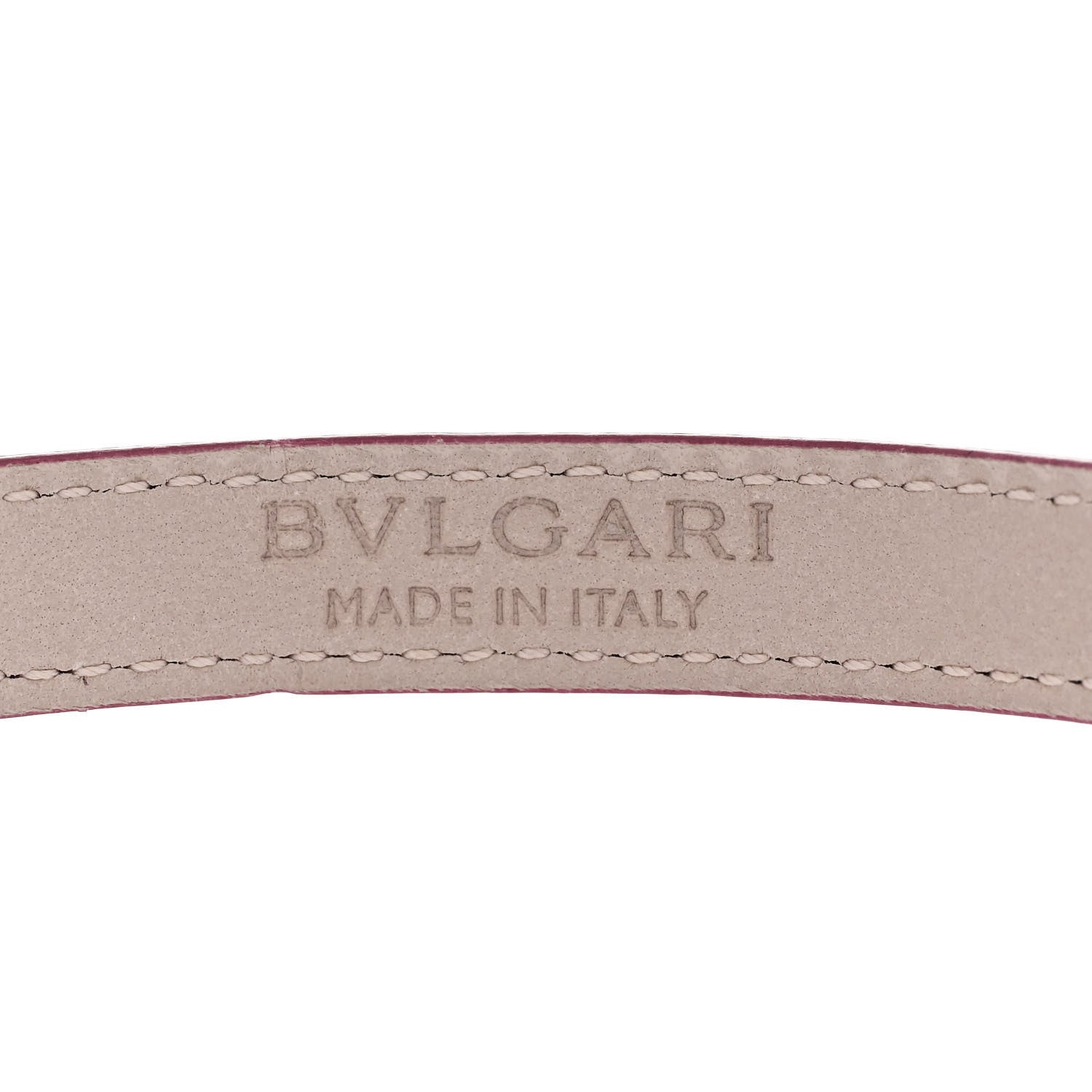 Bulgari Calfskin Double Coiled Bracelet Pink 4 of 6