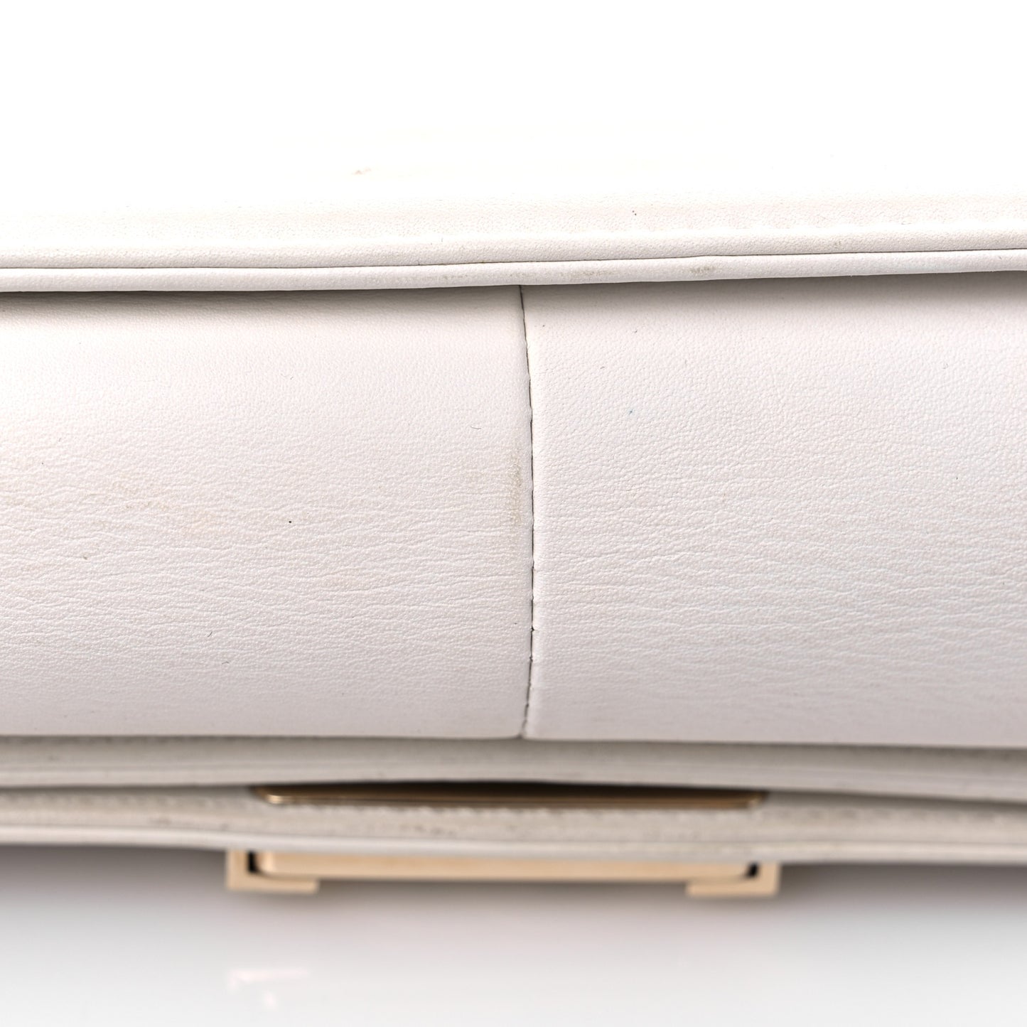 Lambskin Quilted Medium Boy Flap White