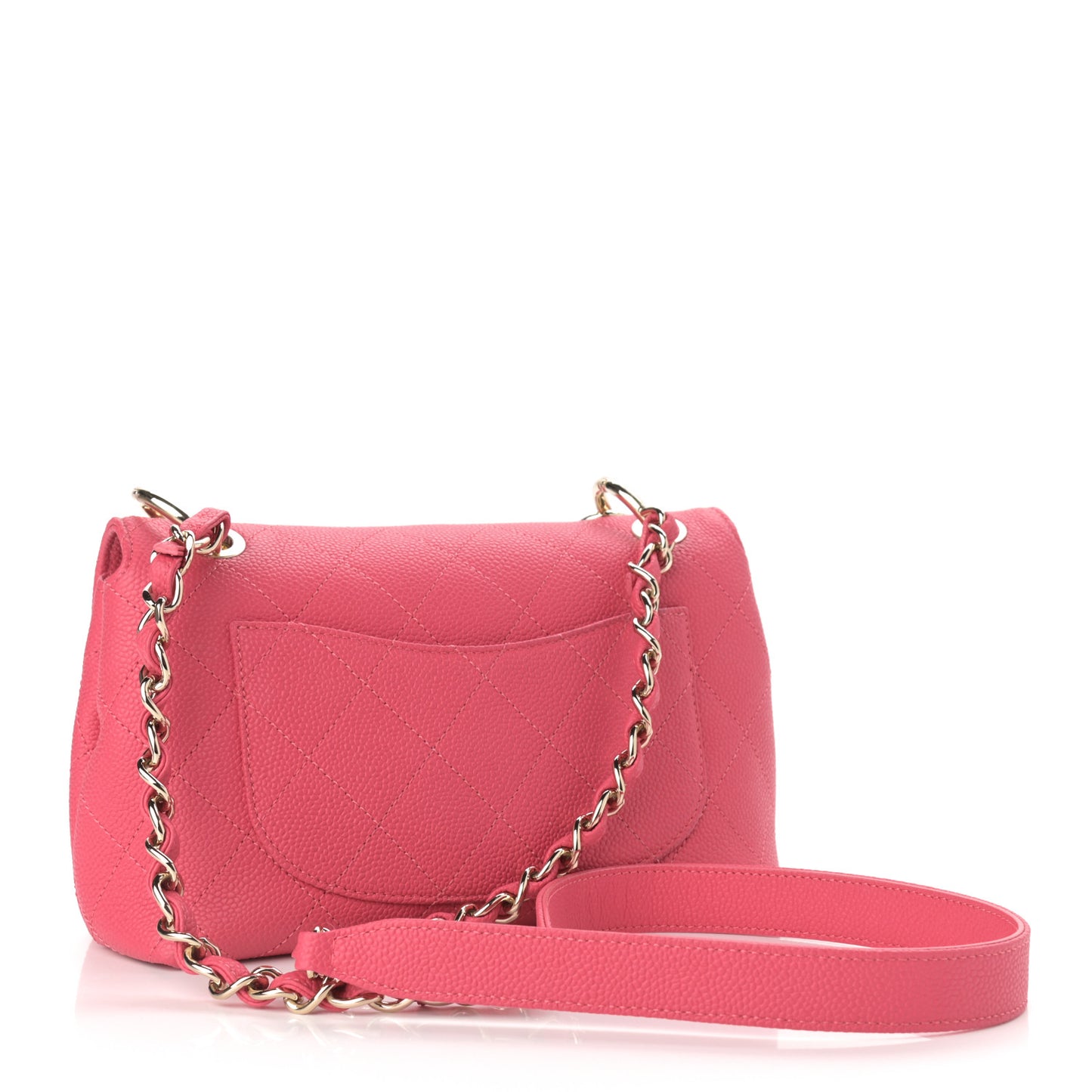 Caviar Quilted Small City Walk Flap Pink