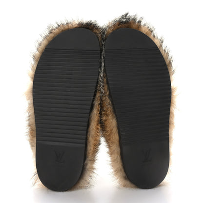 Louis Vuitton Fox Fur Mens LV Easy Mules 8.5 Brown 6 of 8