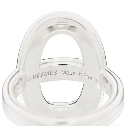 Hermes Sterling Silver Vertical Chaine d'Ancre 24 Ring 52 6 9 of 11