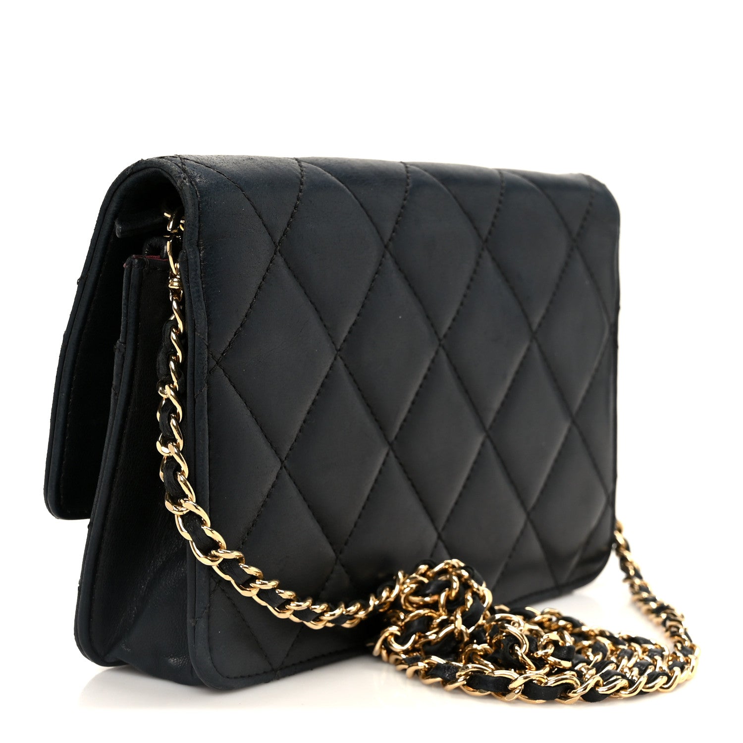 Chanel Lambskin Quilted Golden Class Wallet on Chain WOC Black 3 of 11