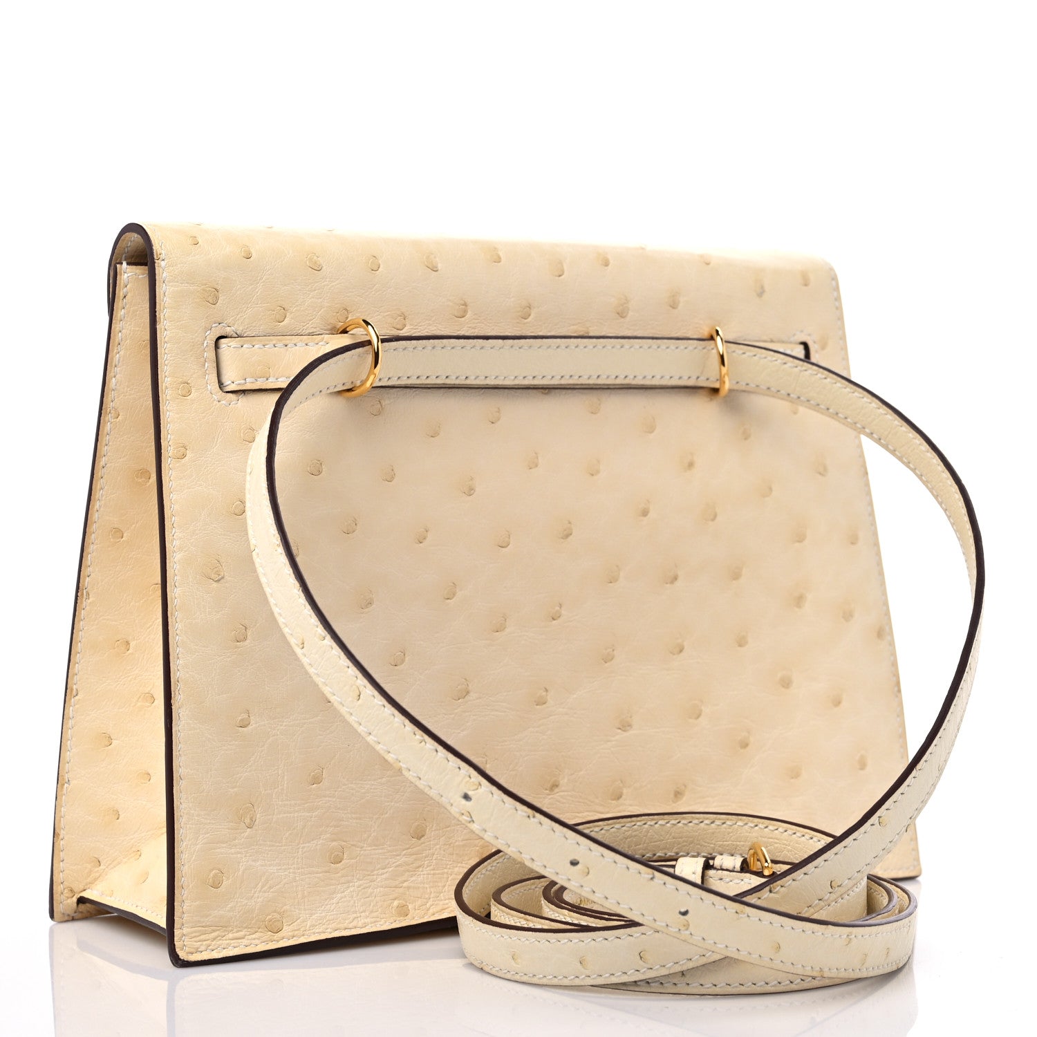 Hermes Ostrich Kelly Danse II Belt Bag Nata 3 of 13