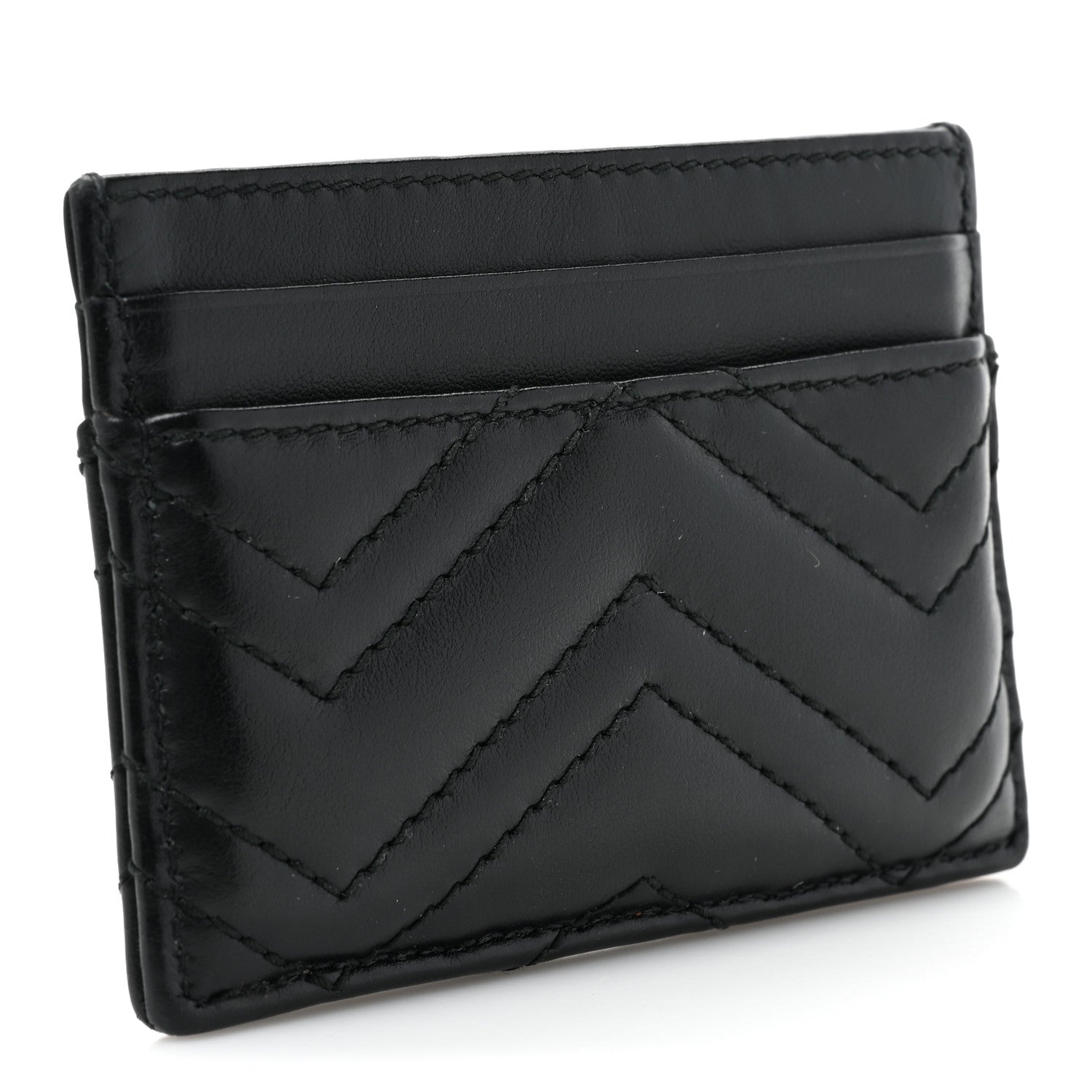 Gucci Calfskin Matelasse GG Marmont Card Holder Black 3 of 10